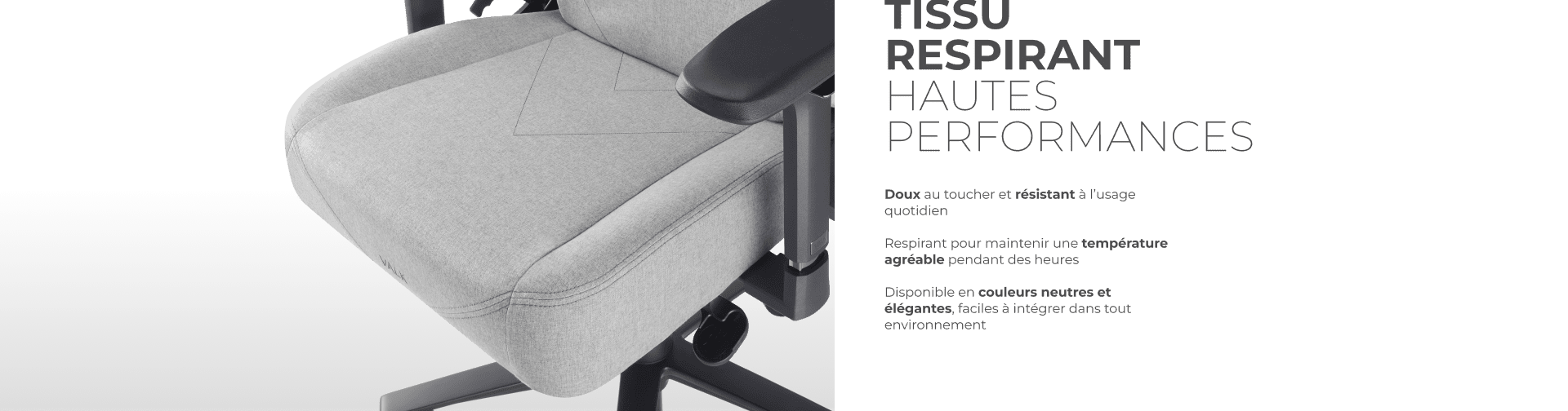 Tissu premium respirant et r&eacute;sistant de couleur grise